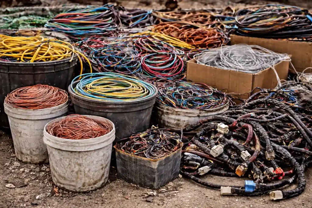 Scrap electrical wire accepted for recycling including Insulated Copper Wire ICW and Romex at 818 Metal Recycling